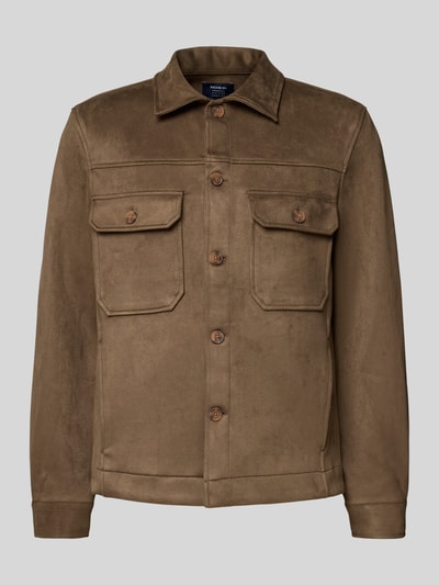 MCNEAL Regular fit overhemdjack met borstzakken Middenbruin - 2