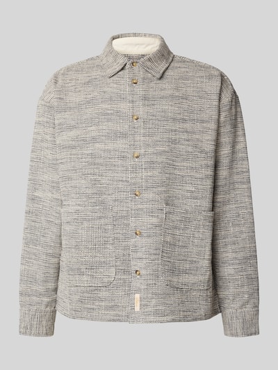 BLKVIS Relaxed fit overhemdjack met structuurmotief Offwhite - 2