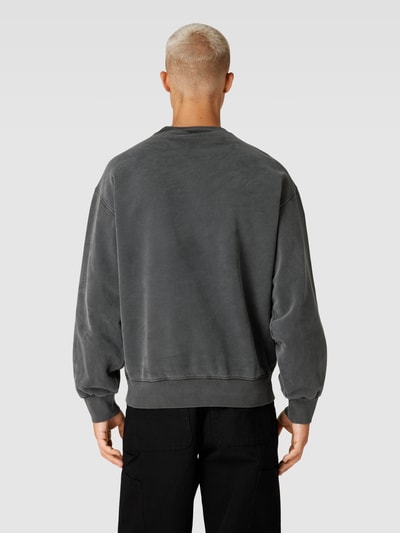 Carhartt Work In Progress Sweatshirt mit Label-Patch Modell 'VISTA' Anthrazit Melange 5