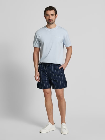 BOSS Orange Bermuda met steekzakken, model 'Sandrew' Marineblauw - 1