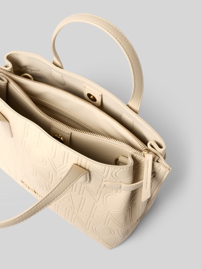 VALENTINO BAGS Handtas met labelapplicatie, model 'PANSY' Ecru - 4