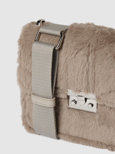 Seidenfelt Handtasche mit Klickverschluss Modell 'Fluffy Roros' Mittelgrau 3