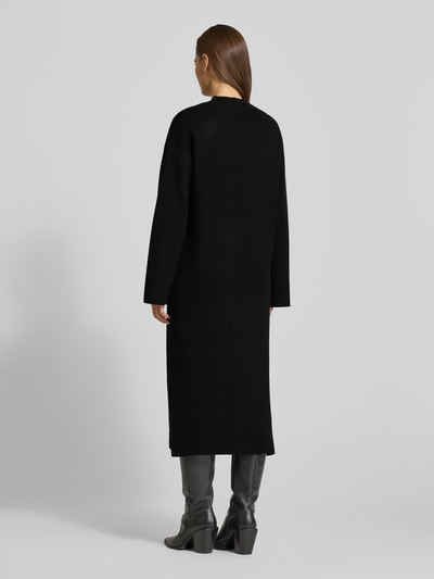 YAS Midikleid mit geripptem Stehkragen Modell 'ELMA' Black 5