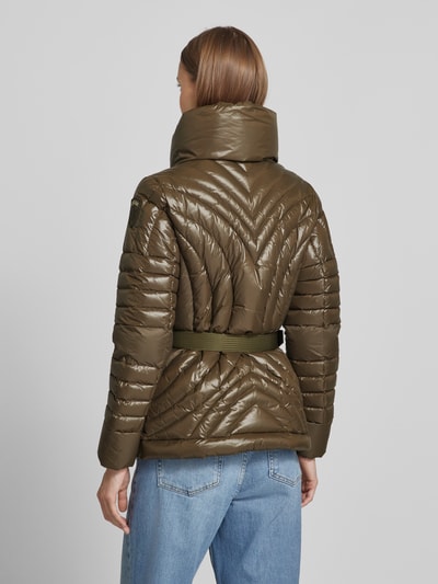 Blauer Usa Steppjacke mit Stehkragen Khaki 5