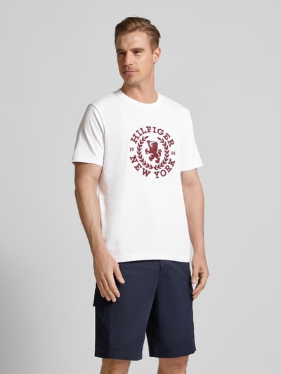 Tommy Hilfiger T-Shirt mit Label-Stitching Weiss 4