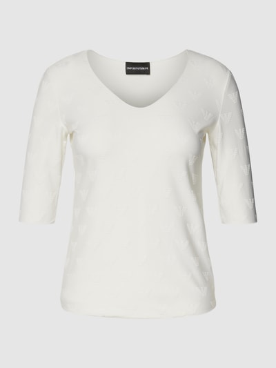 Emporio Armani T-Shirt mit Logo-Muster Offwhite 2