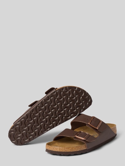 Productfoto, Slipper met Logo-Detail Model 'Arizona' van Birkenstock, Dames instappers in Leerlook, afgeronde pasvorm, hakhoogte maat 40: 3 cm