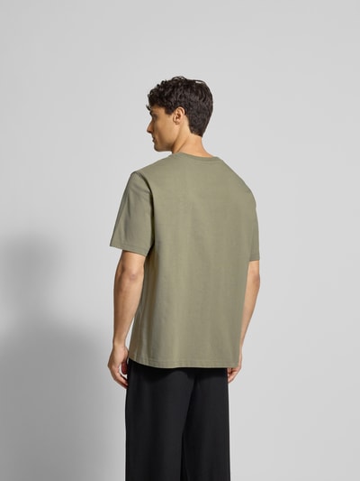 MAISON KITSUNÉ Regular Fit T-Shirt aus reiner Baumwolle Oliv 5