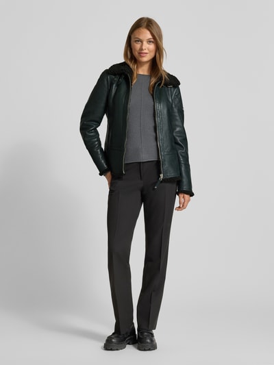 Cabrini Lammnappa Jacke mit Umlegekragen Black 1