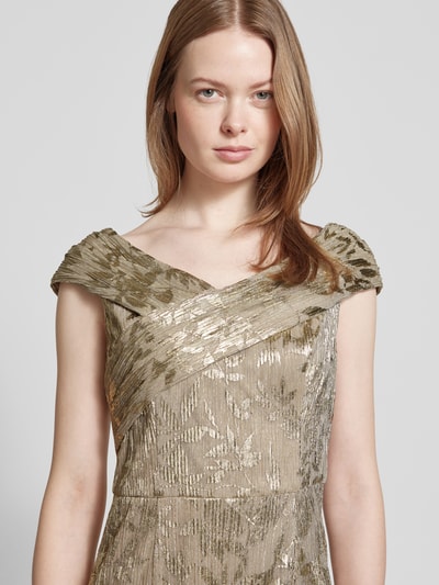 Adrianna Papell Abendkleid in Ripp-Optik Gold 3