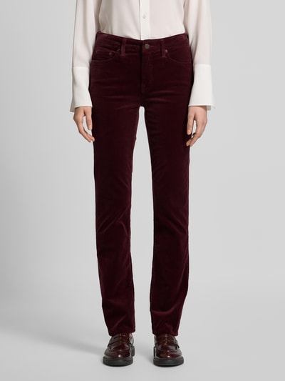 Lauren Ralph Lauren Straight leg corduroy broek in 5-pocketmodel Bordeaux - 4