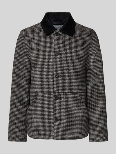 Marc O'Polo Denim Regular fit overhemdjack van wolmix Zwart - 2