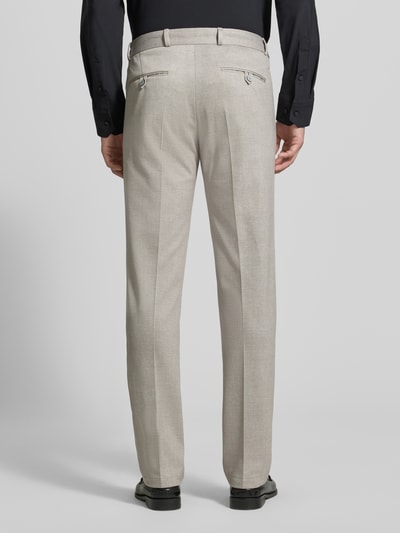 Zuitable Straight Fit Stoffhose mit Bundfalten Modell 'Sparta' Sand 5