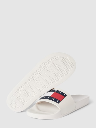 Tommy Hilfiger Slides mit Logo-Print Offwhite 3