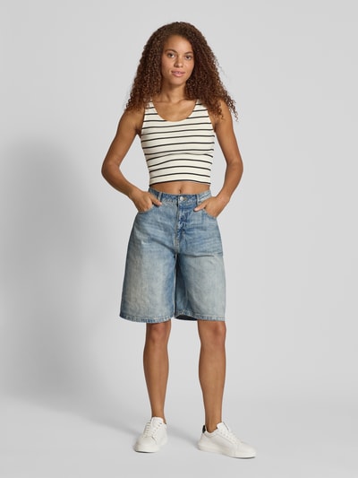 Only Slim Fit Tank Top in Rippoptik Modell 'NESSA' Weiss 1