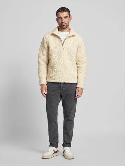 Forét Gebreide pullover met opstaande kraag, model 'WAVE' Offwhite - 1