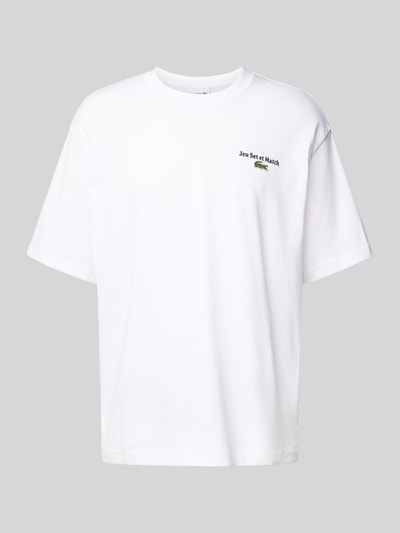 Lacoste Loose Fit T-Shirt aus reiner Baumwolle Weiss 2