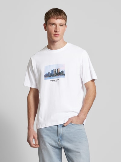 Jack & Jones T-Shirt mit Motiv-Print Modell 'VESTERBRO' Weiss 4