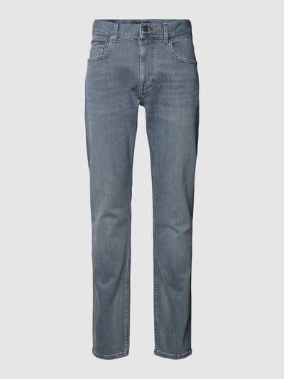 Tommy Hilfiger Tapered Fit Jeans im 5-Pocket-Design Modell 'HOUSTON' Hellgrau 2