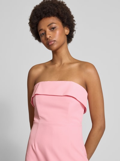 Bardot Knielanges Cocktailkleid mit Reißverschluss auf der Rückseite Hellrosa 3