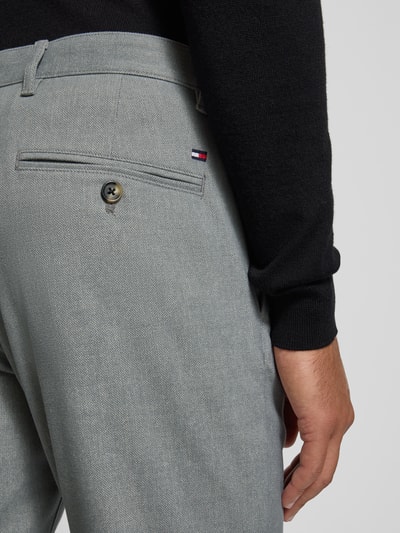 Tommy Hilfiger Slim fit stoffen broek van katoenmix, model 'BLEECKER' Middengrijs - 3