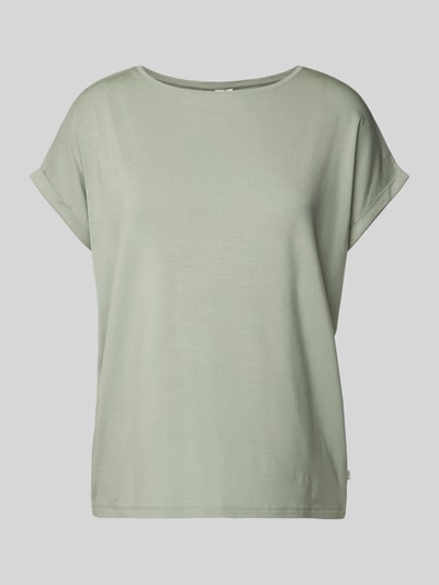 QS T-shirt met labeldetail Lichtgroen - 2