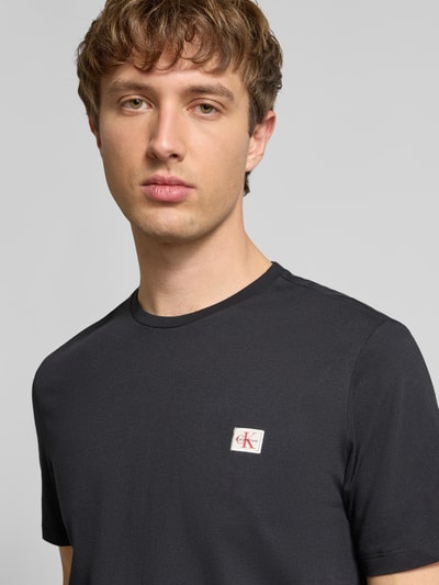Calvin Klein Jeans T-shirt met labeldetail in een set van 2 stuks Zwart - 3