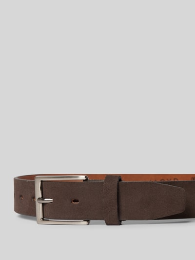 Lloyd Men's Belts Ledergürtel mit Label-Applikation Dunkelbraun 2