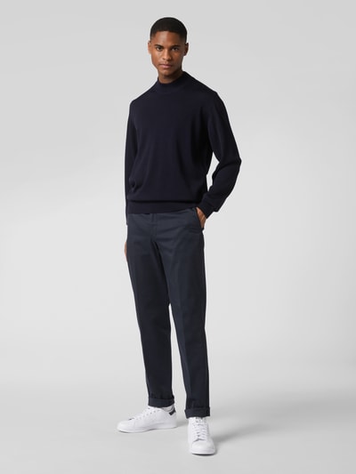 Hiltl Regular Fit Chino mit Stretch-Anteil Modell 'Pilo' Marine 1