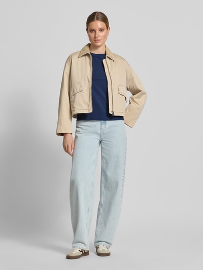 Weekend Max Mara regular fit T-shirt van katoenmix model 'MULTIF' Marineblauw - 1
