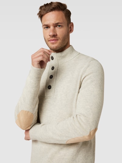 Barbour Strickpullover mit Stehkragen Offwhite 3