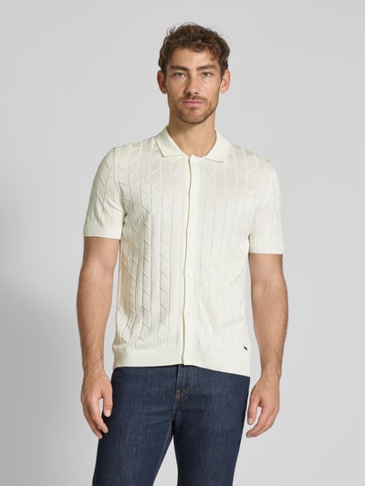 JOOP! Collection Gebreid jack met 1/2-mouwen, model 'Kenoro' Offwhite - 4