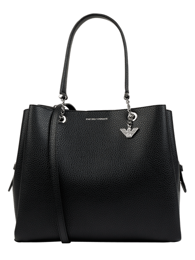 Emporio Armani Torba shopper z materiału skóropodobnego Czarny 2