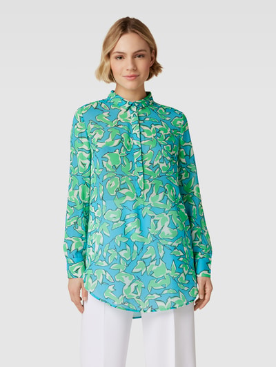 COMMA Longbluse mit Allover-Muster Aqua 4