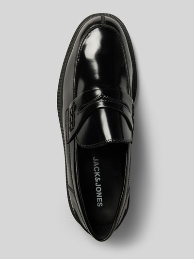 Jack & Jones Penny-Loafer aus Leder mit Schaftbrücke Black 3