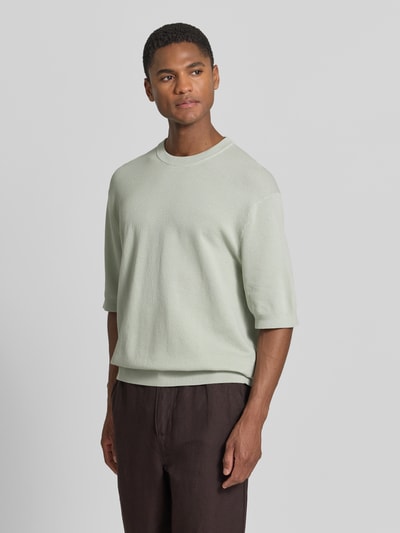 Selected Homme t-shirt o kroju relaxed fit z czystej bawełny model 'TORINO' Miętowy 4