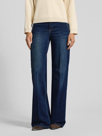 Liu Jo White Wide leg jeans in used-look met steekzakken Donkerblauw - 4