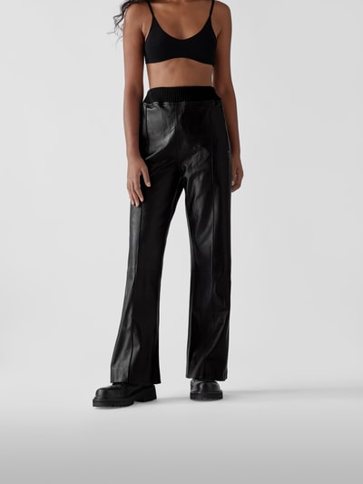 Dodo bar Or Lederhose im Relaxed Fit Schwarz 4