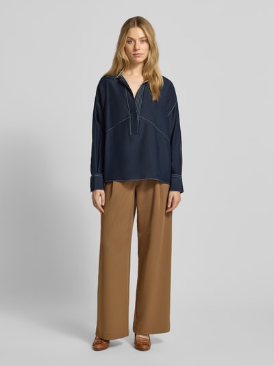 BOSS Loose fit tuniek met zijde, model 'BRIZZY' Marineblauw - 1