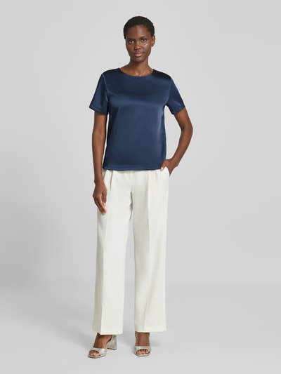 Weekend Max Mara t-shirt o kroju regular fit z satyny model 'GILBERT' Ciemnoniebieski 1