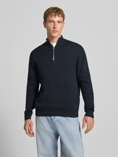 ONLY & SONS Regular Fit Troyer aus reiner Baumwolle Modell 'TING' Marine 4