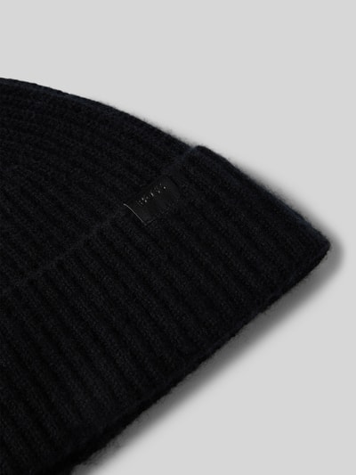 BOSS Czapka z mieszanki wełny i kaszmiru model ‘FILIPPO’ Czarny 2