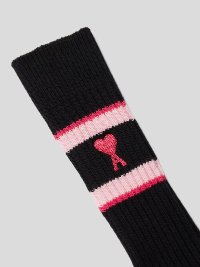 AMI PARIS Socken mit Logo-Stitching Pink 2