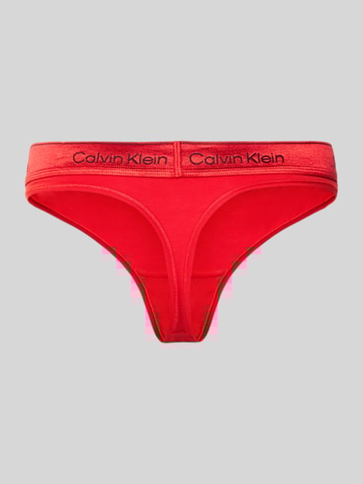 Calvin Klein Underwear String met elastische band en labeldetails Rood - 3