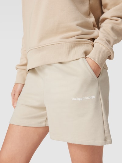 TheJoggConcept Sweatshorts met steekzakken, model 'Safine' Middenbruin - 3