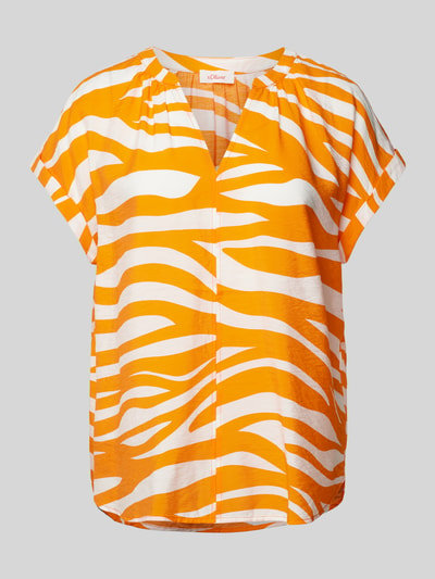 s.Oliver RED LABEL Blusenshirt mit Animal-Print Orange 2