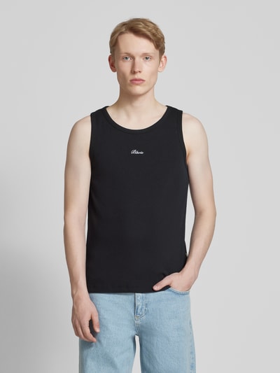 BLKVIS Tanktop met labelstitching, model 'SCRIPT' Zwart - 4