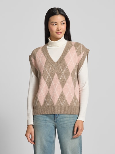 FREE/QUENT Pullunder mit V-Ausschnitt Modell 'Grsargyle' Hellrosa 4