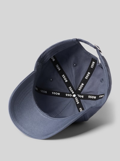 Produktfoto, Basecap aus reiner Baumwolle Modell 'ZED' von BOSS in Blau, Optik: Unifarben, Label-Applikation, Twill, verstellbarer Riegel, Luftlöcher