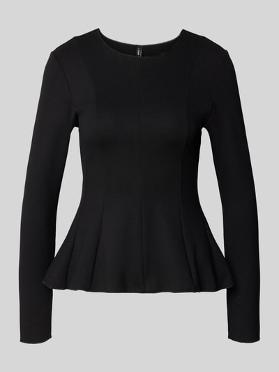 Only Shaped fit shirt met lange mouwen van viscosemix, model 'KENYA' Zwart - 2